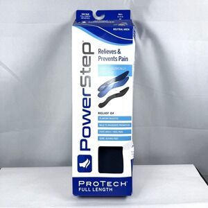 Powerstep  ProTech Full Length Orthotic Insoles / Size Mens 11-11.5 / New in Box
